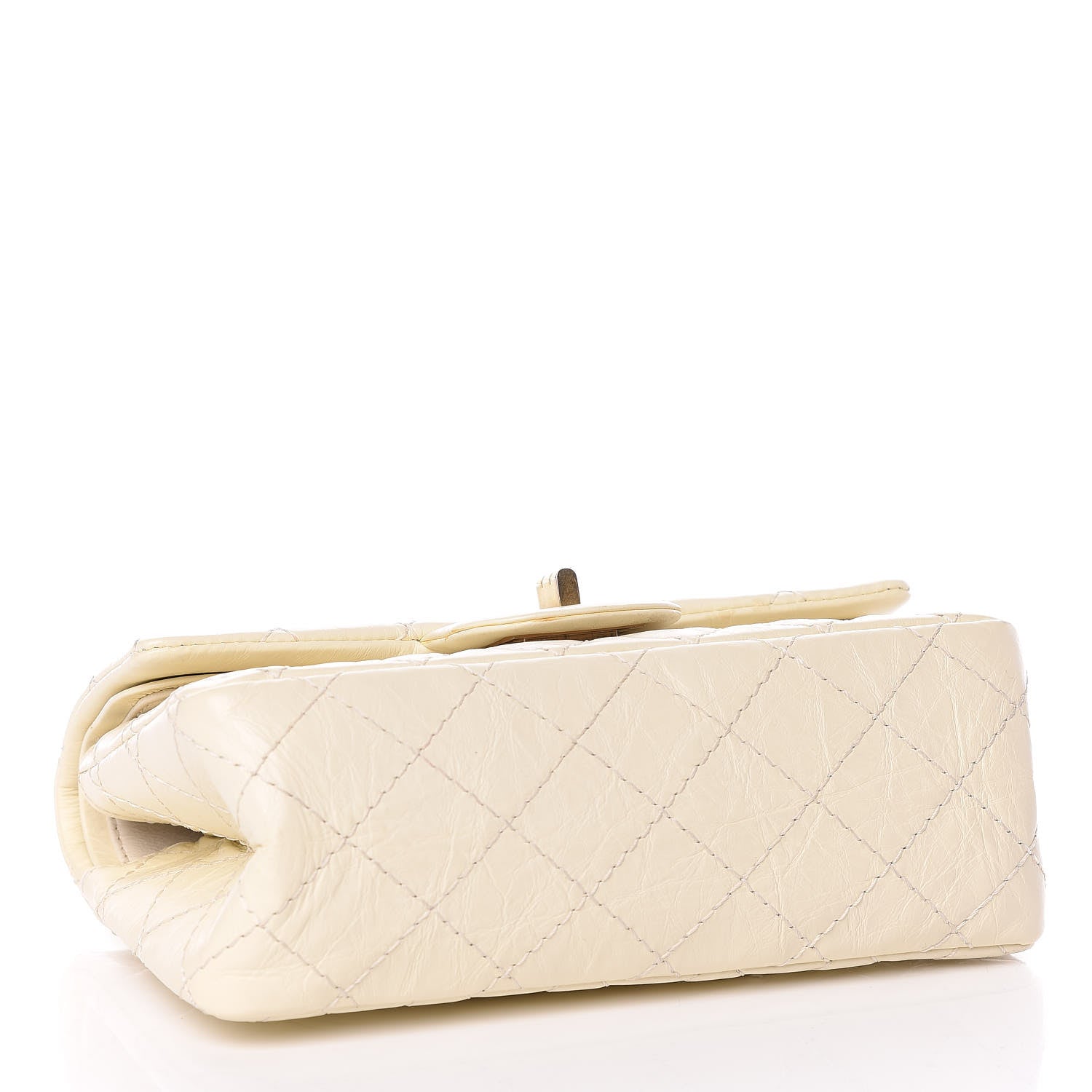 Chanel Aged Calfskin Quilted 2.55 Reissue 224 Flap Ivory 4 of 11