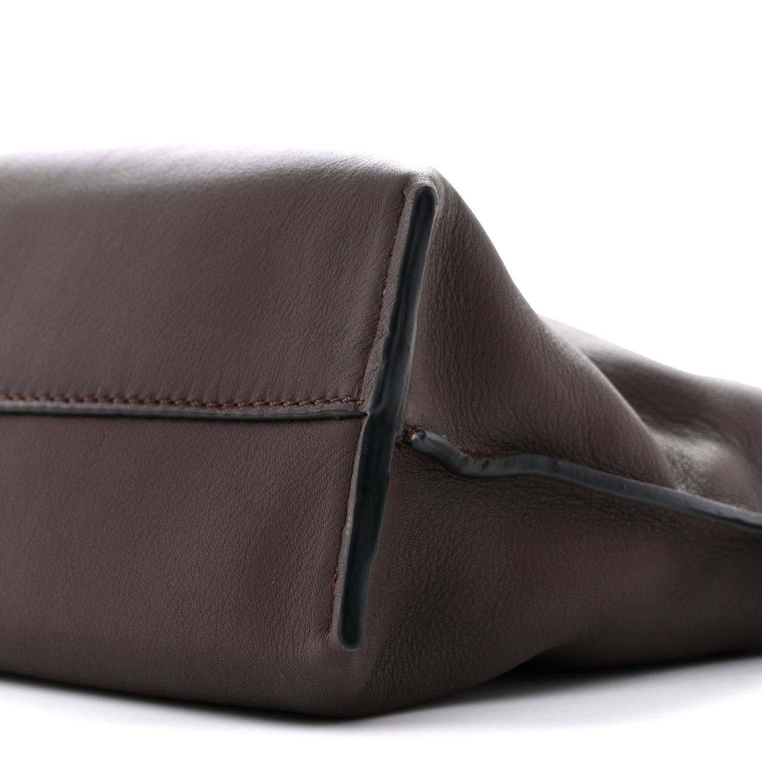 Loewe Calfskin Mini Flamenco Knot Clutch Chocolate 10 of 10