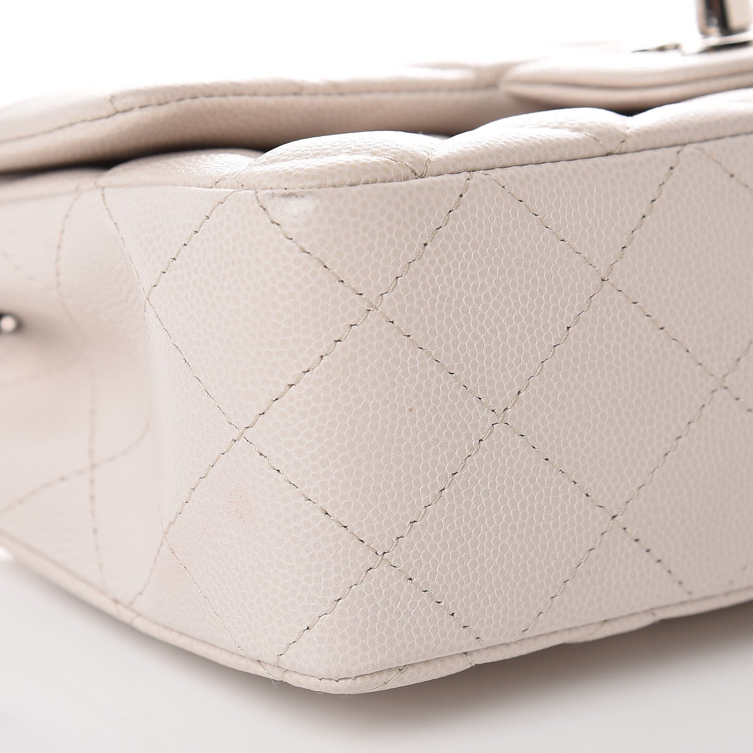 Chanel Caviar Quilted Mini Rectangular Flap Ivory 8 of 10