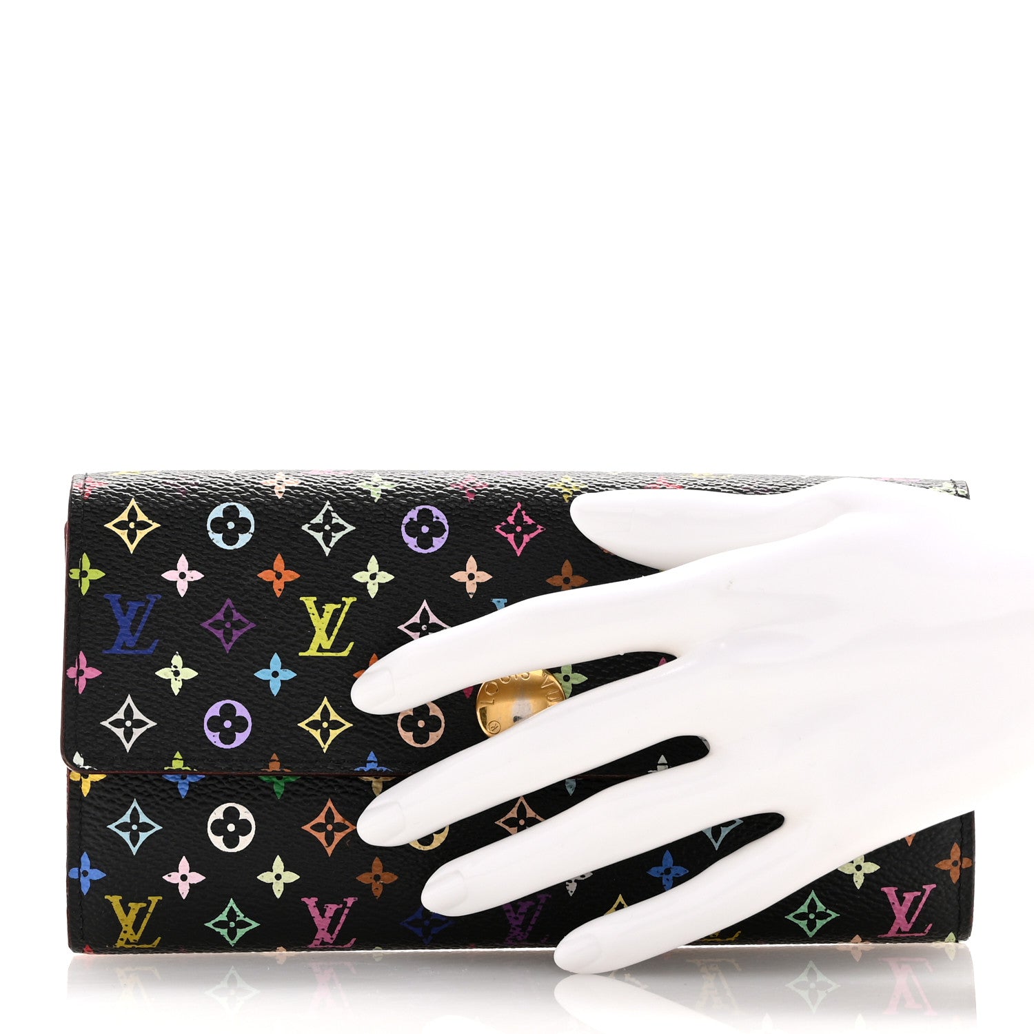 Louis Vuitton Monogram Multicolor Sarah Wallet Black Grenade 2 of 9