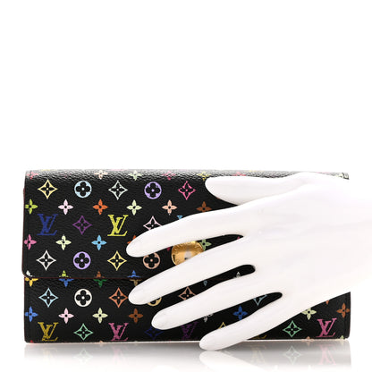 Louis Vuitton Monogram Multicolor Sarah Wallet Black Grenade 2 of 9