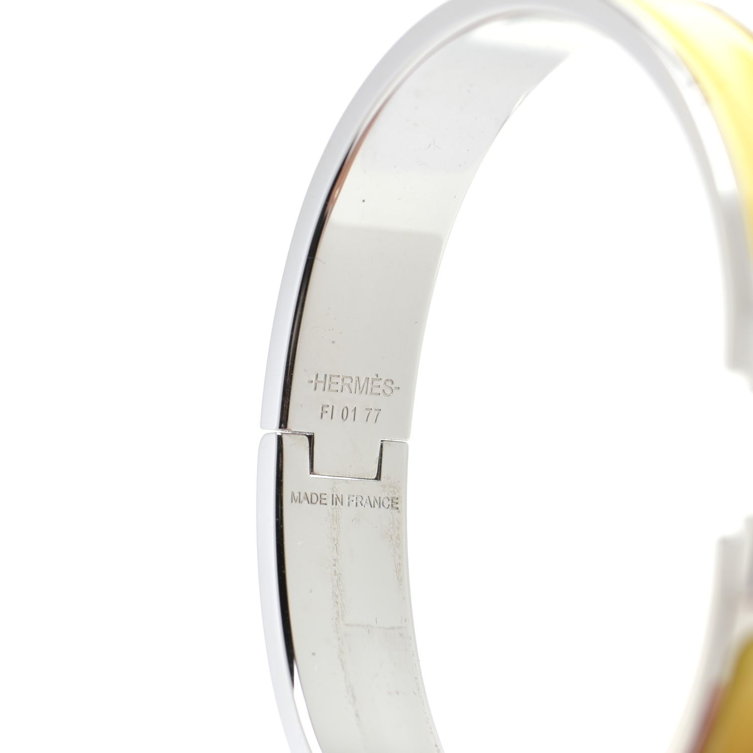 Hermes Enamel Narrow Clic Clac H Bracelet GM Jaune D'Or 4 of 6