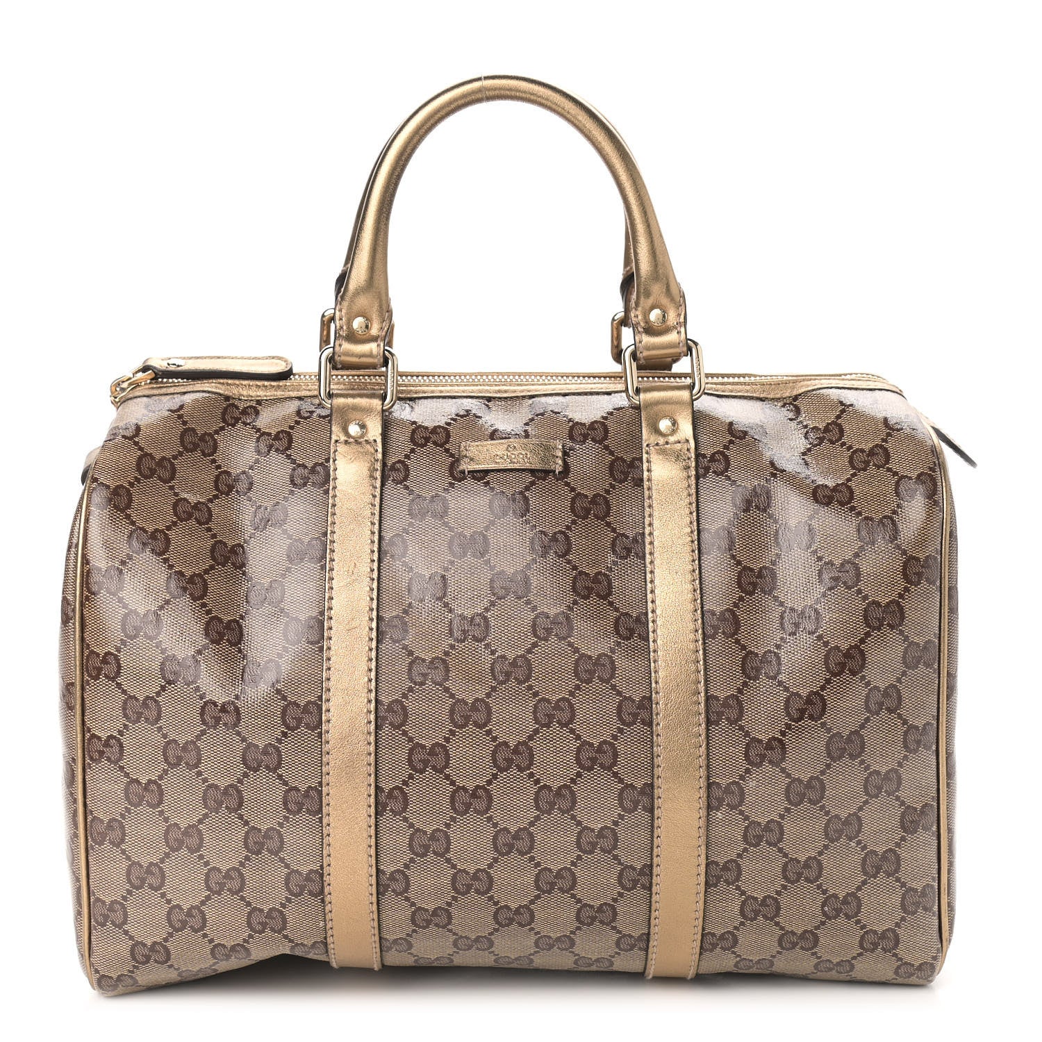 Gucci Crystal Monogram Medium Joy Boston Bronze 1 of 13