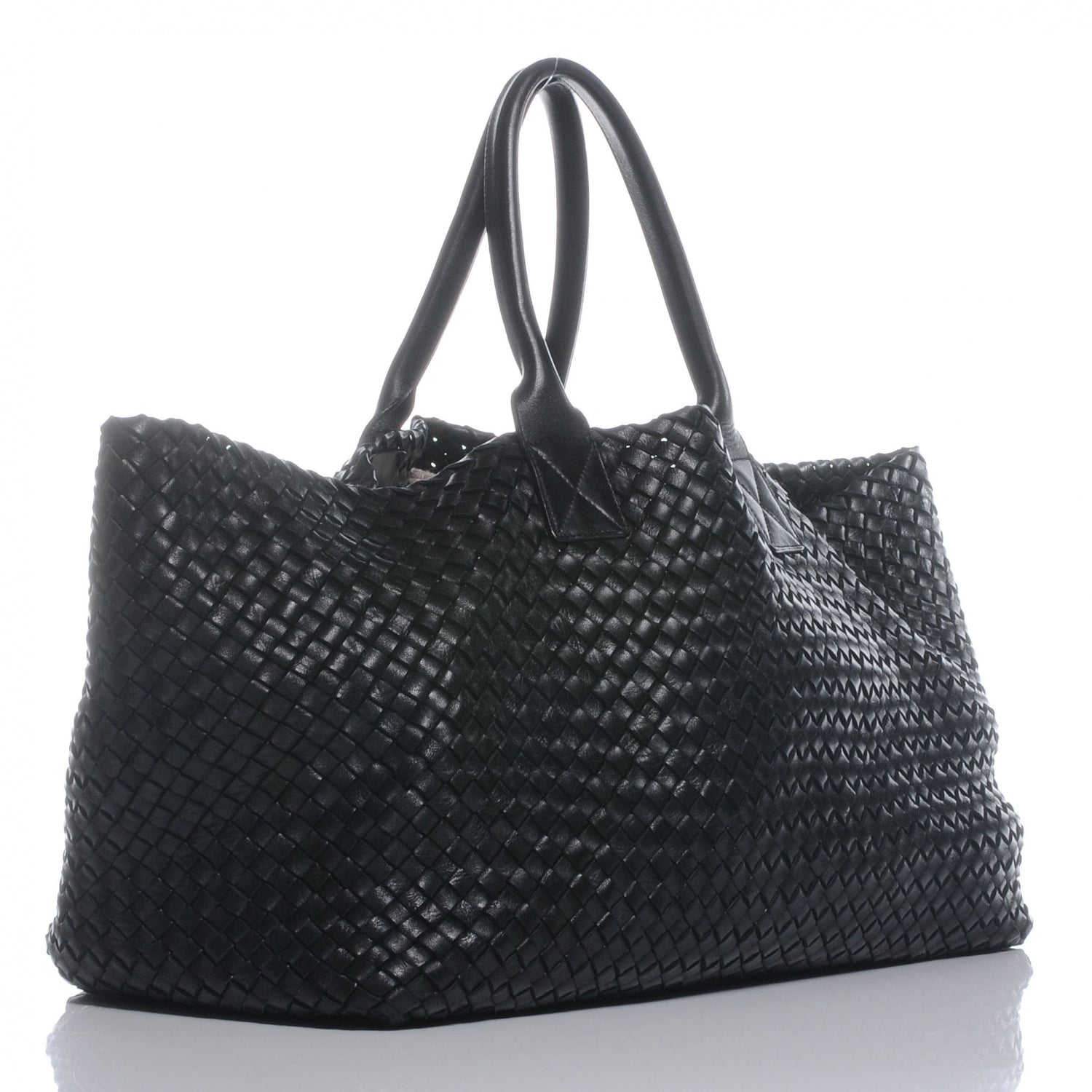 Bottega Veneta Woven Intrecciato Large Cabat Tote Black 3 of 9
