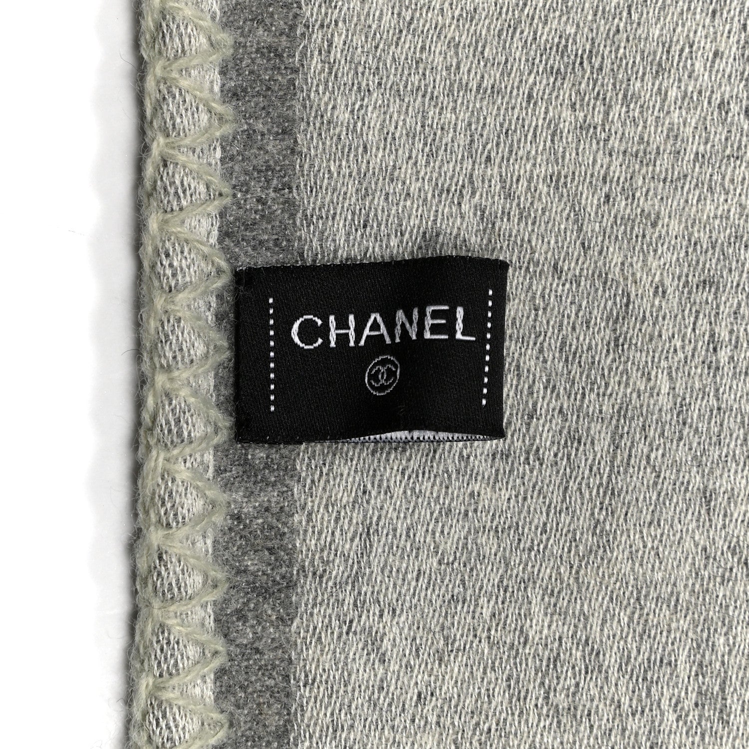 Chanel Cashmere CC Scarf Grey 3 of 4
