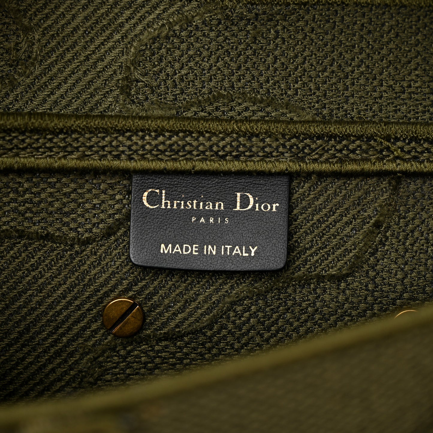 Canvas Embroidered Camouflage Saddle Bag Green