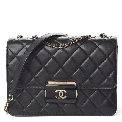 Chanel Sheepskin Quilted Beauty Lock Flap Black 1 of 15
