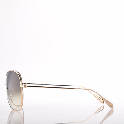 Oliver Peoples Titanium Elsie Aviator Sunglasses Gold 3 of 8