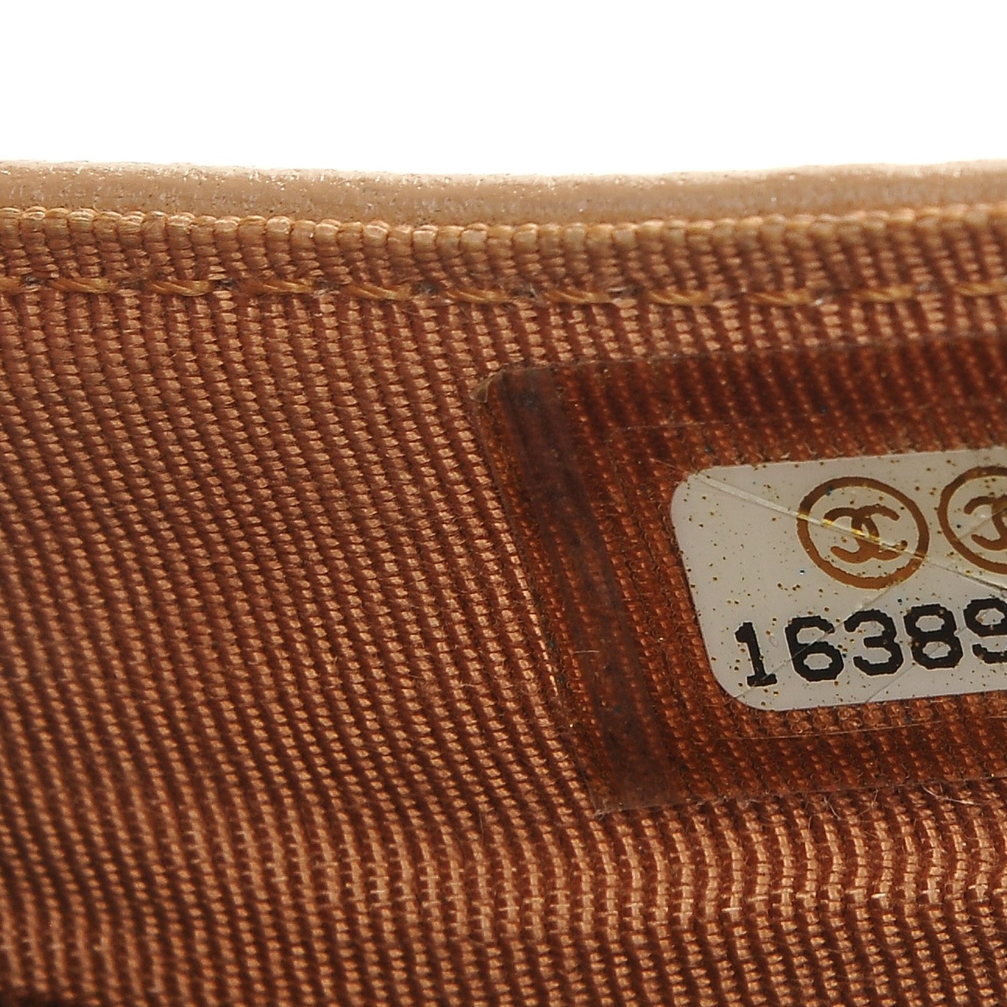 Lambskin Quilted Zipped Pocket Wallet Beige