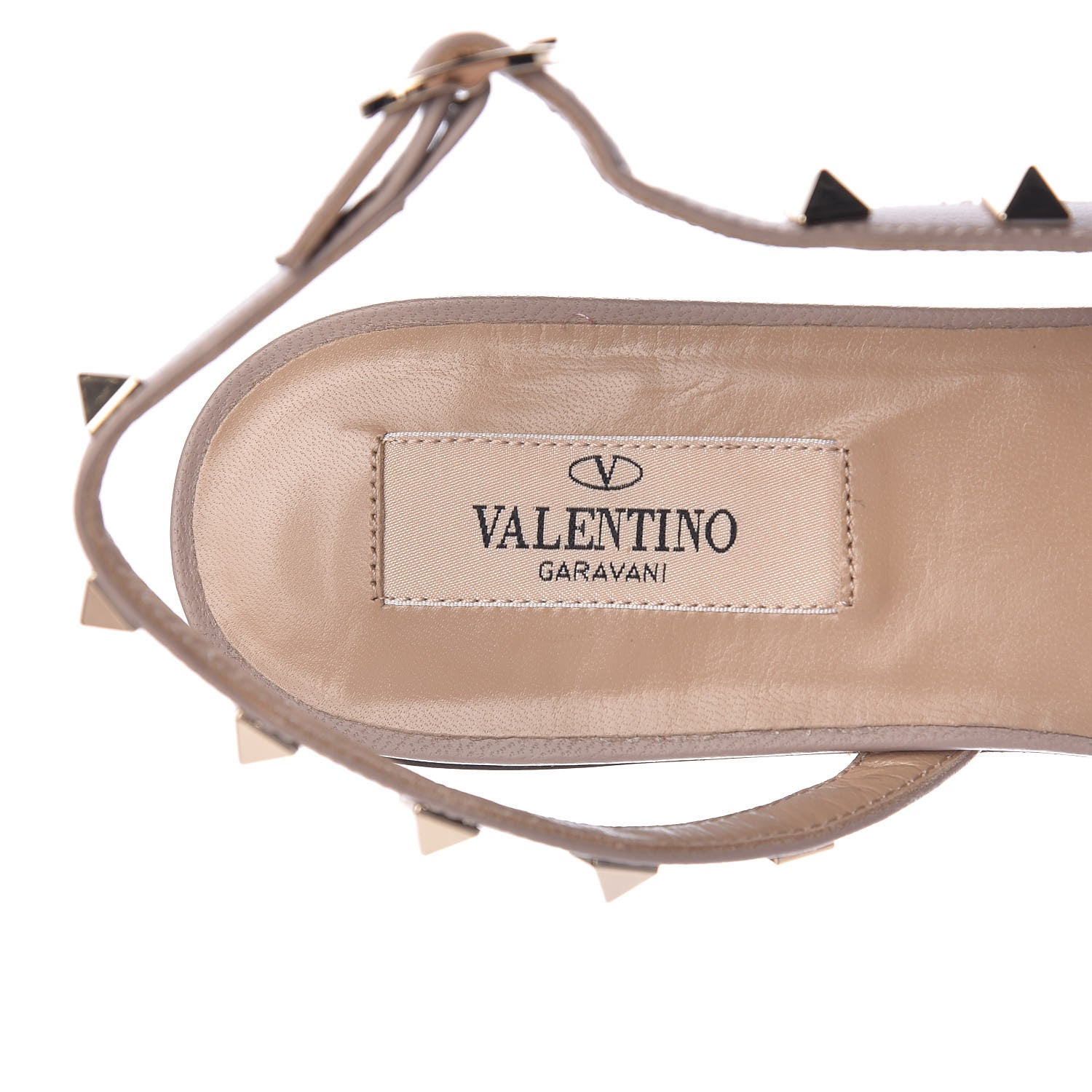 Valentino Garavani Nappa Rockstud Slingback Flats 37 Pastel Grey Poudre 7 of 9