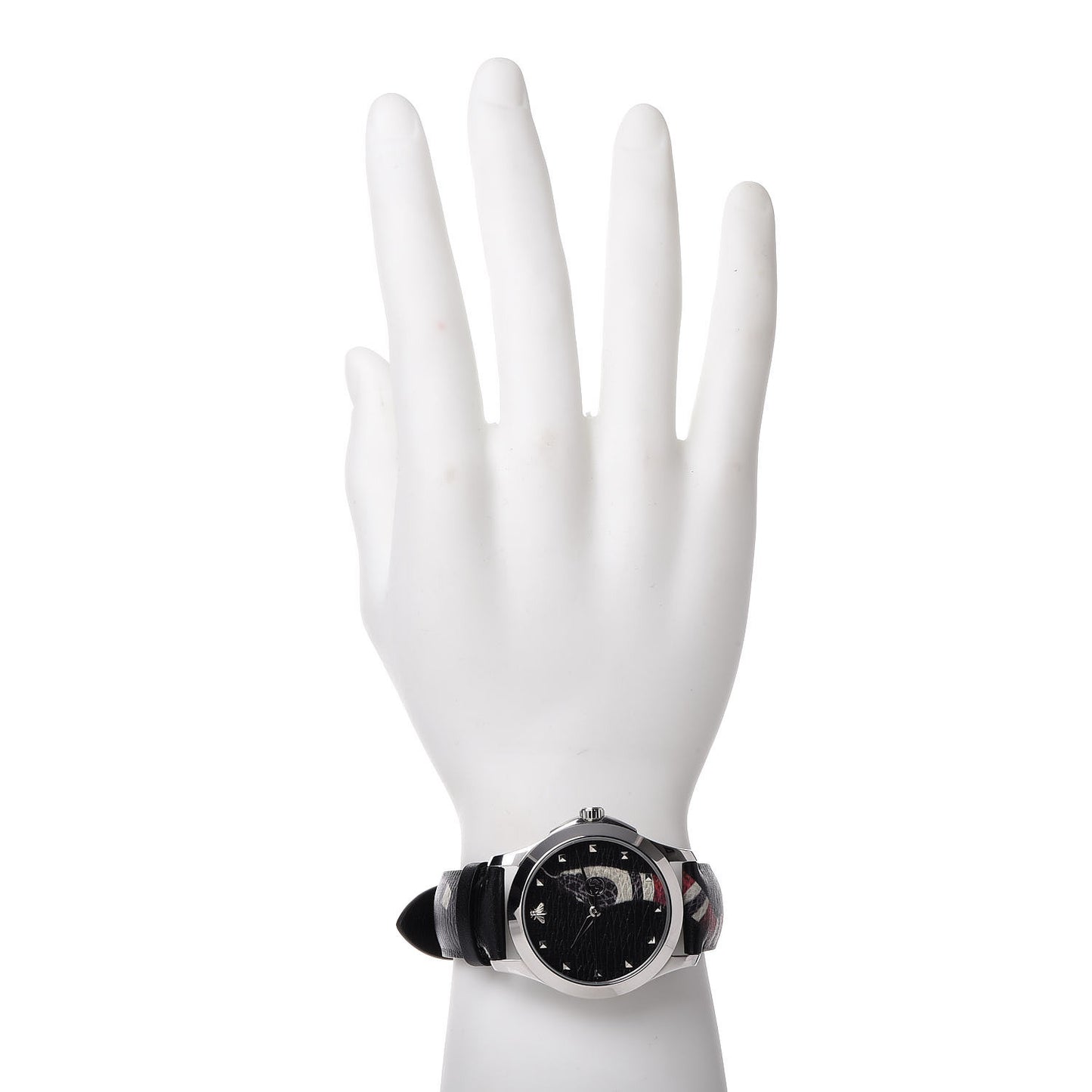 Stainless Steel Calfskin 38mm Le Marche Des Merveilles Snake Quartz Watch Black