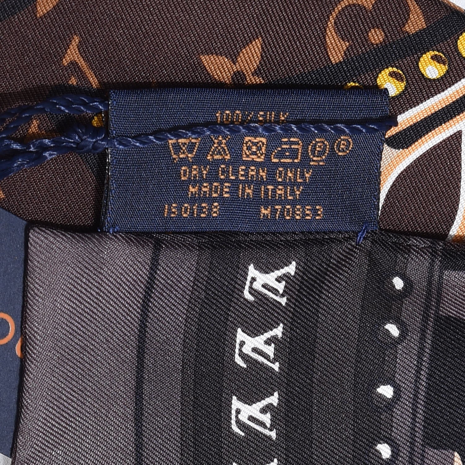 Louis Vuitton Silk Monogram LV World Bandeau Brown 4 of 4