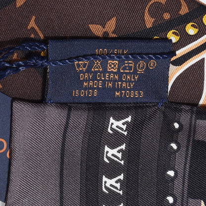 Louis Vuitton Silk Monogram LV World Bandeau Brown 4 of 4