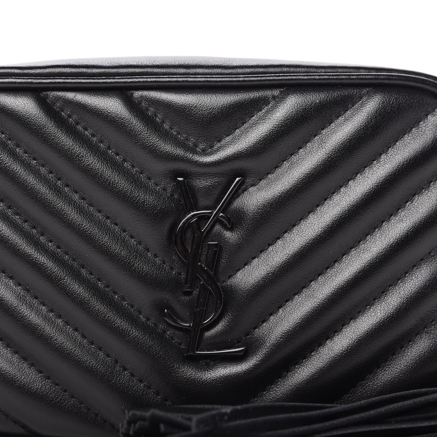 Saint Laurent Calfskin Matelasse Monogram Lou Belt Bag Black 10 of 11
