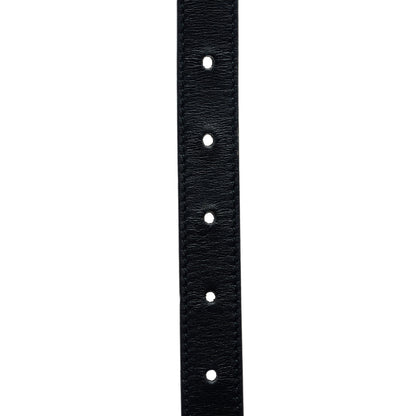Gucci Calfskin Pearl Double G 20mm Belt 65 26 Black Cream 5 of 5