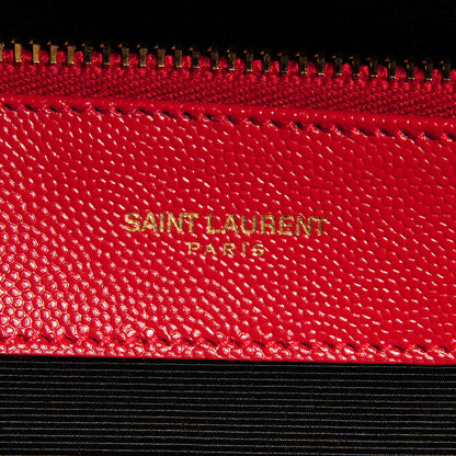 Saint Laurent Grain De Poudre Matelasse Chevron Monogramme Shopping Bag Lipstick 9 of 9