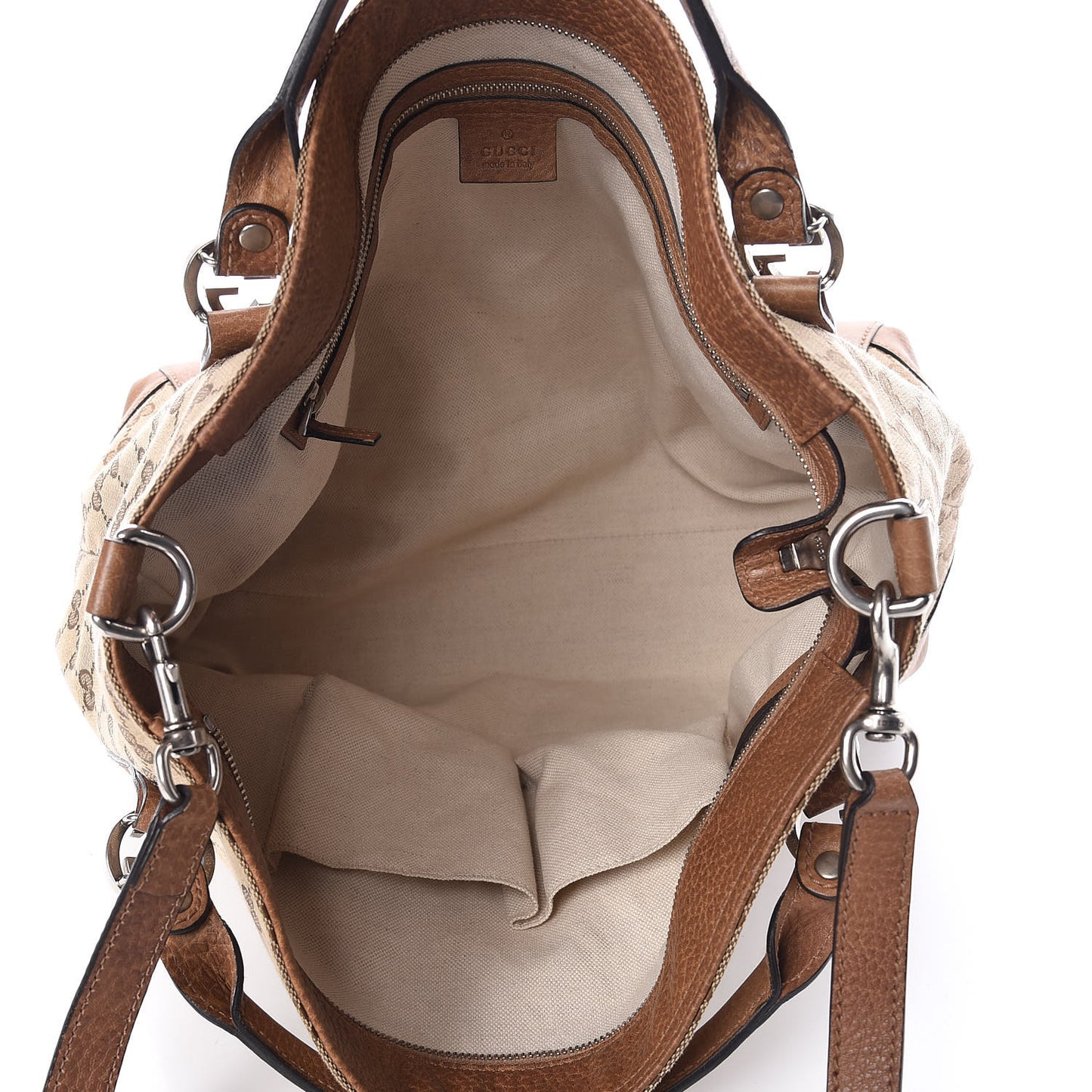 Monogram Old Libeccio Medium Miss GG Top Handle Bag Beige Ebony Light Brown