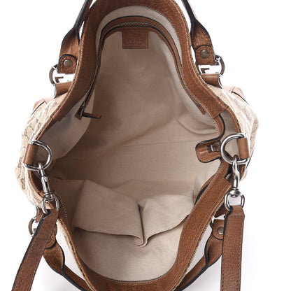 Gucci Monogram Old Libeccio Medium Miss GG Top Handle Bag Beige Ebony Light Brown 5 of 12