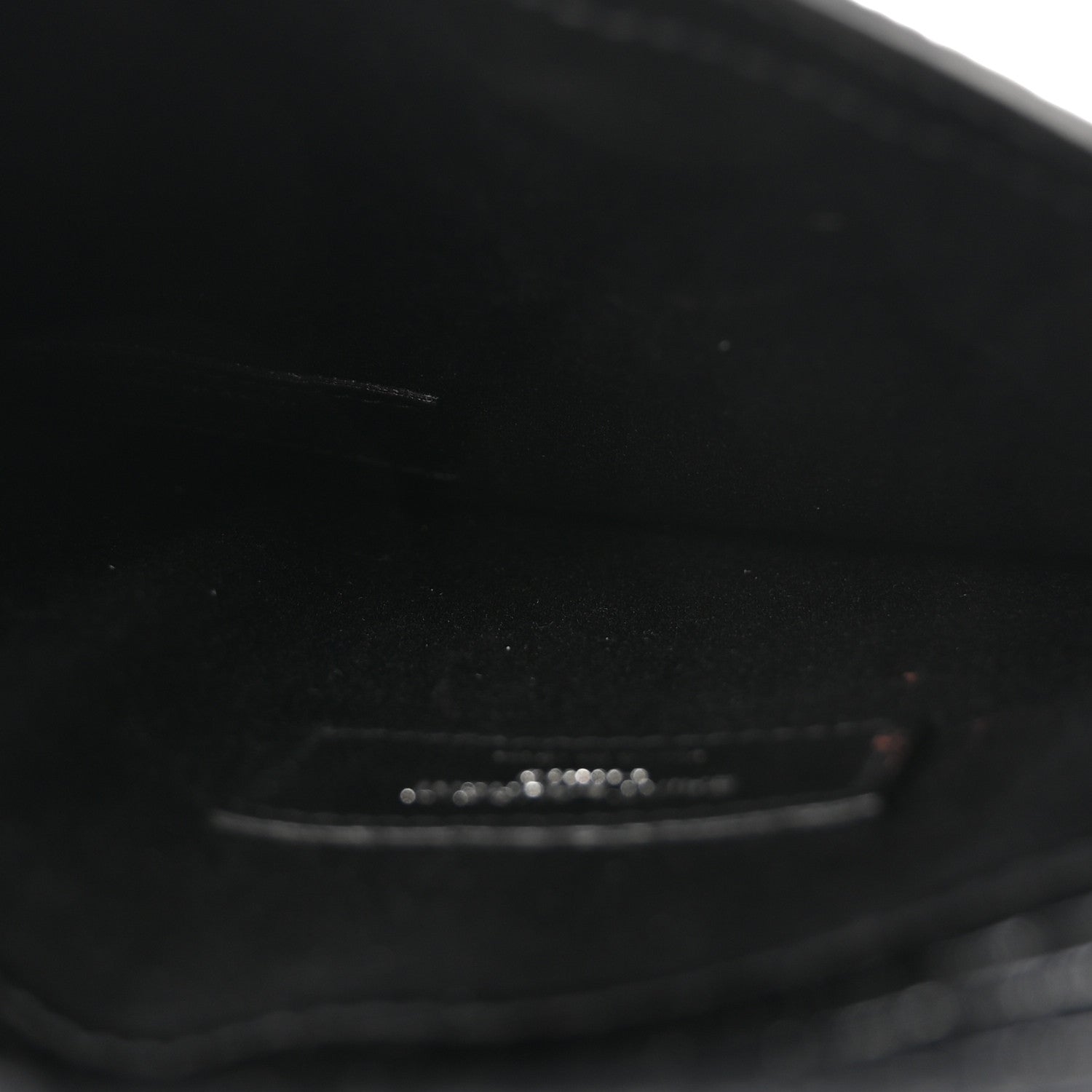 Saint Laurent Calfskin Crocodile Embossed Monogram Small Uptown Pouch Black 5 of 6