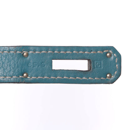 Hermes Taurillon Clemence Birkin 35 Bleu Jean 20 of 27