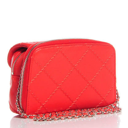 Chanel Calfskin Ultimate Stitch Mini Flap WOC Bag Light Red 4 of 11