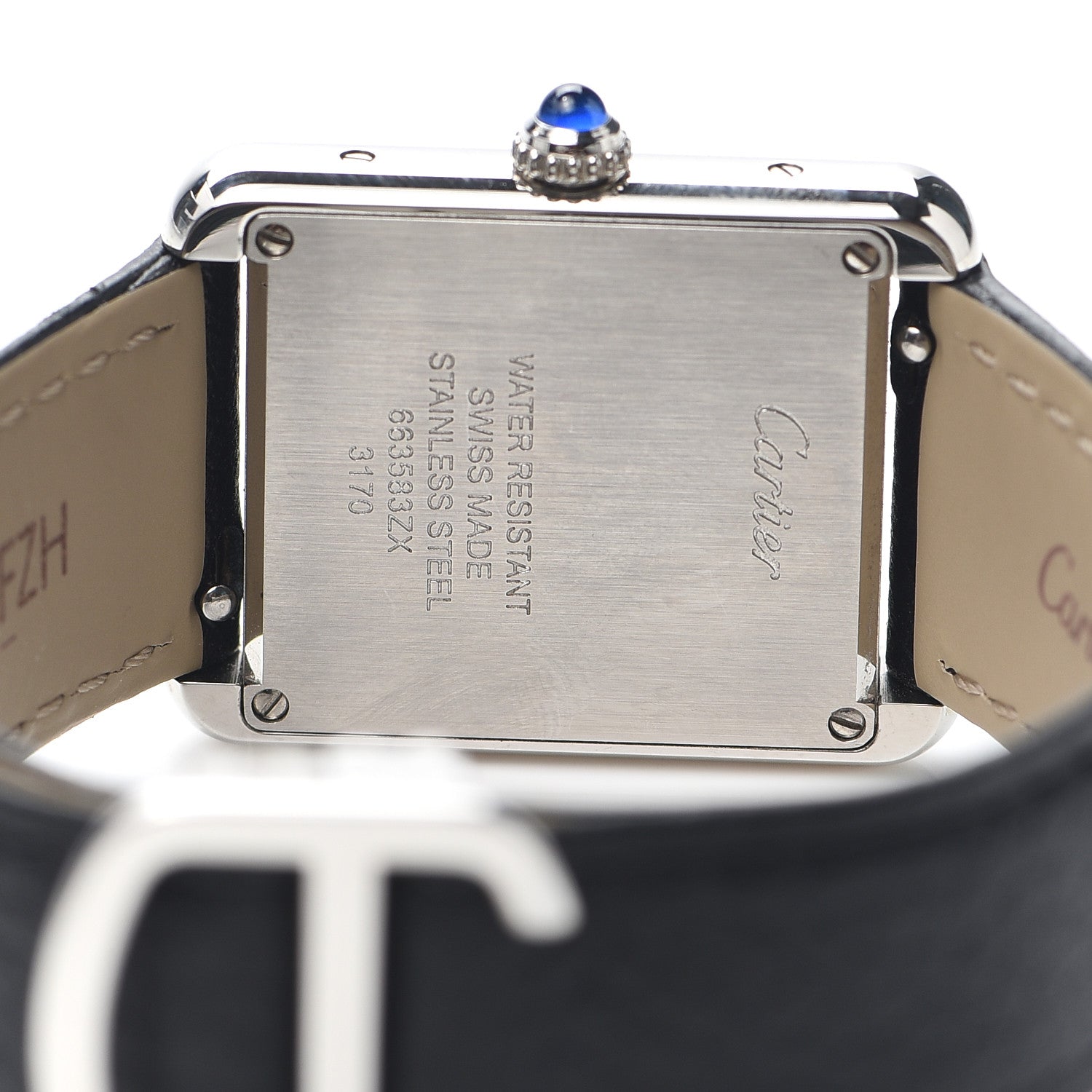 Cartier Stainless Steel Calfskin 24mm Tank Solo Quartz Watch 4 of 6
