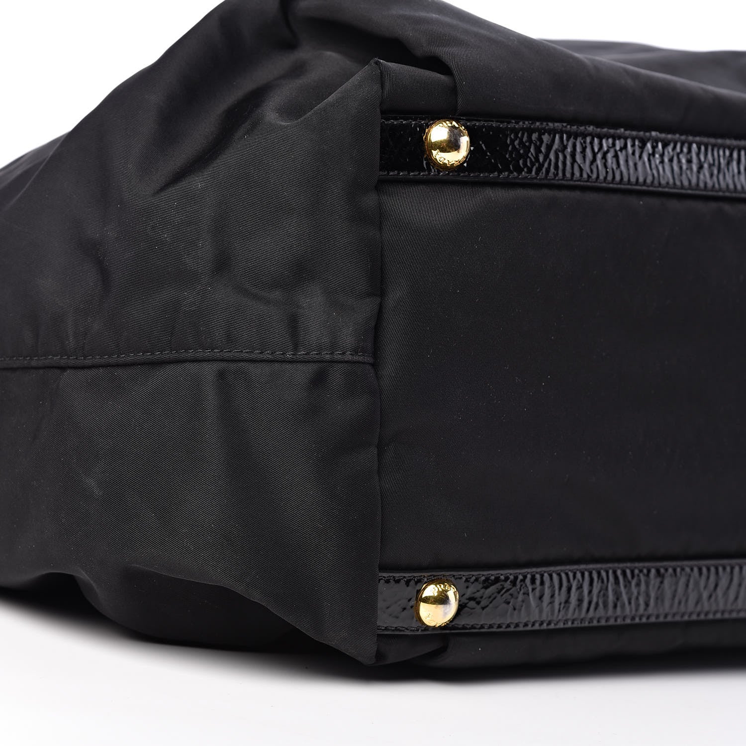 Prada Tessuto Nylon Chain Shoulder Bag Black 9 of 12