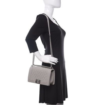 Chanel Caviar Quilted Medium Boy Flap Grey 2 of 11