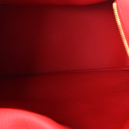 Hermes Taurillon Clemence Lindy 30 Rouge Casaque 5 of 10