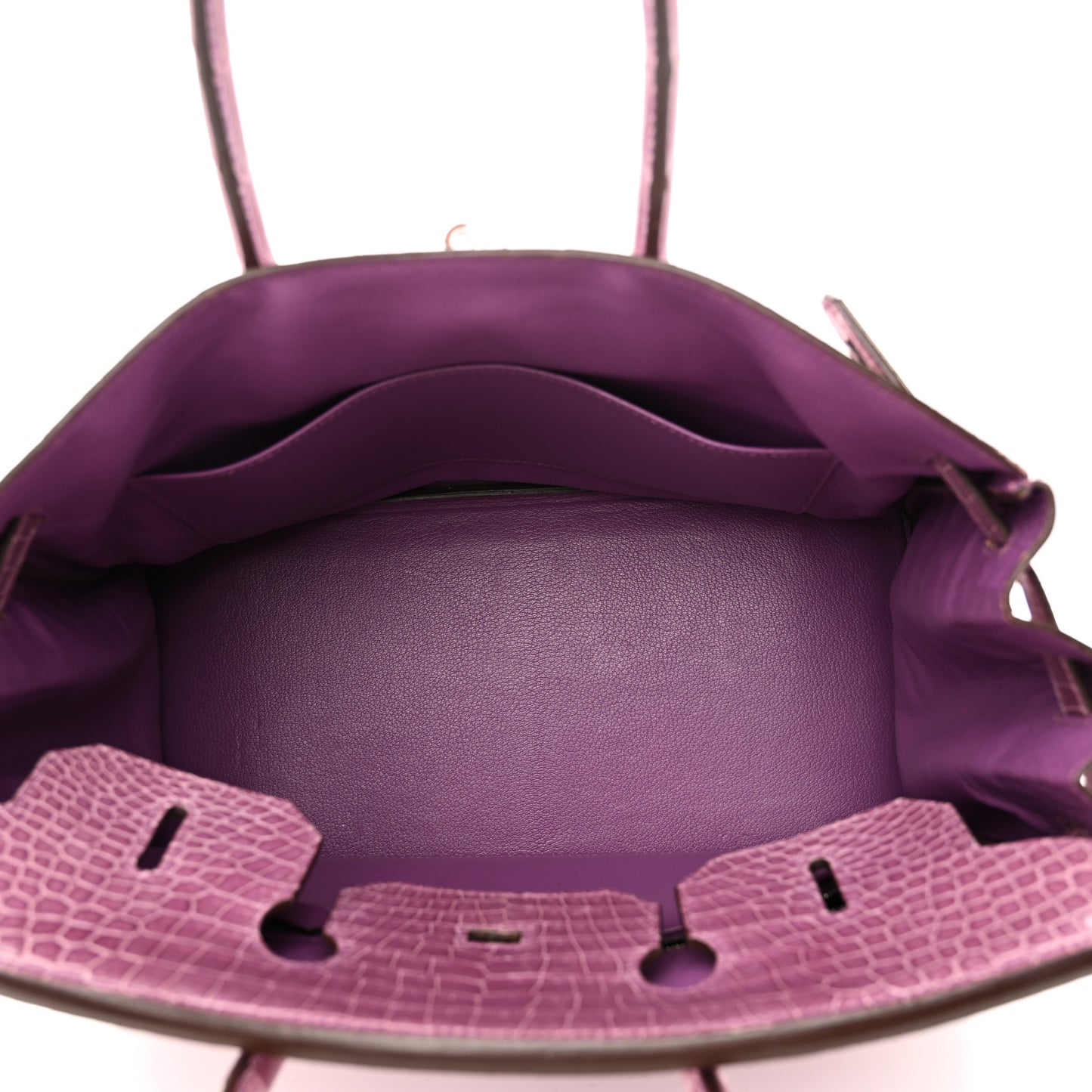 Shiny Porosus Crocodile Birkin 35 Violet