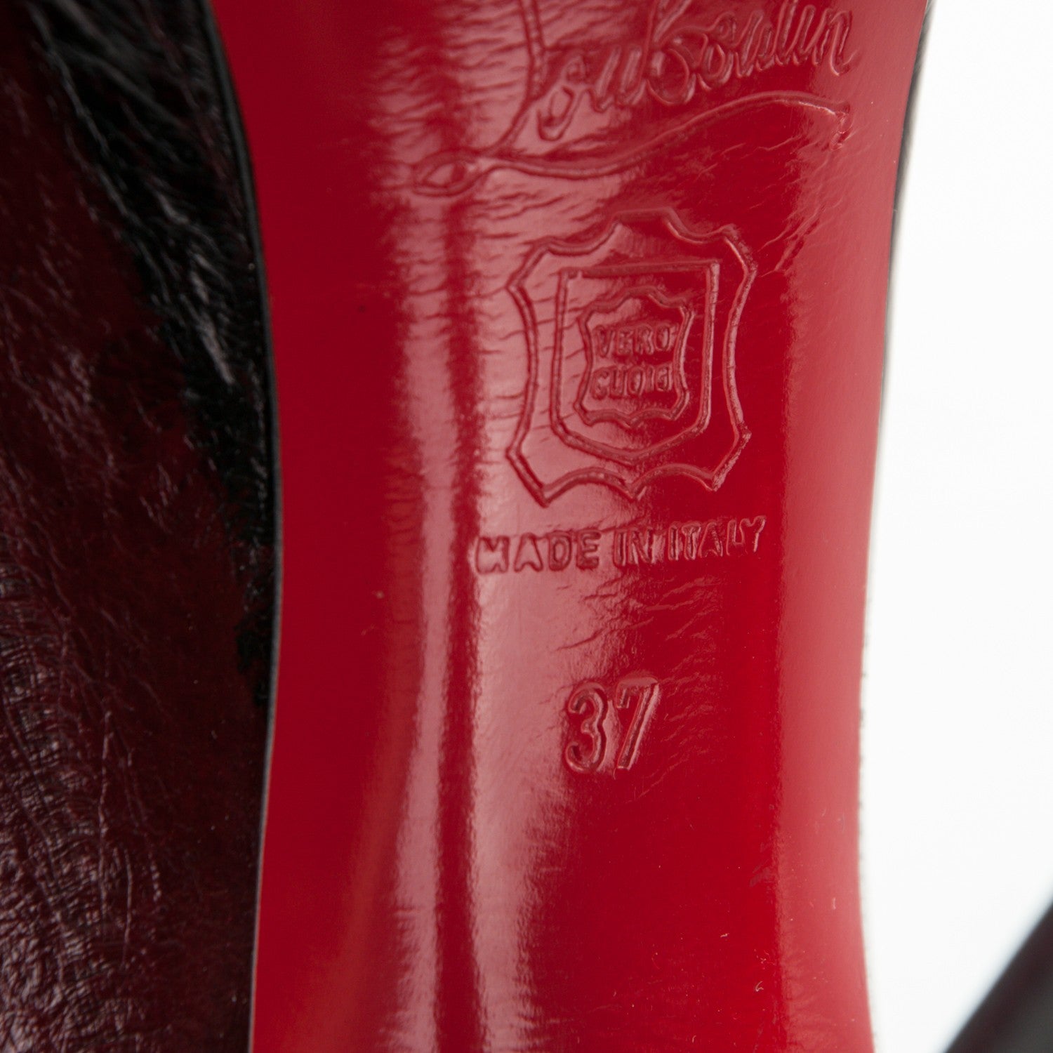 Christian Louboutin Eel Skin Altadama 140 Pumps 37 Red Vinaccia 7 of 9