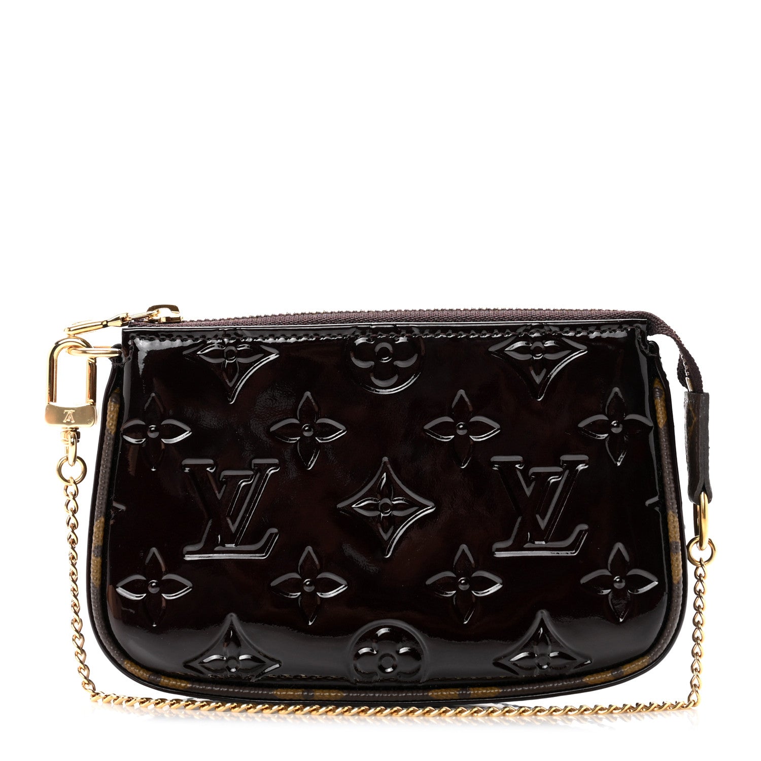 Louis Vuitton Vernis Monogram Mini Pochette Accessories Amarante 1 of 6