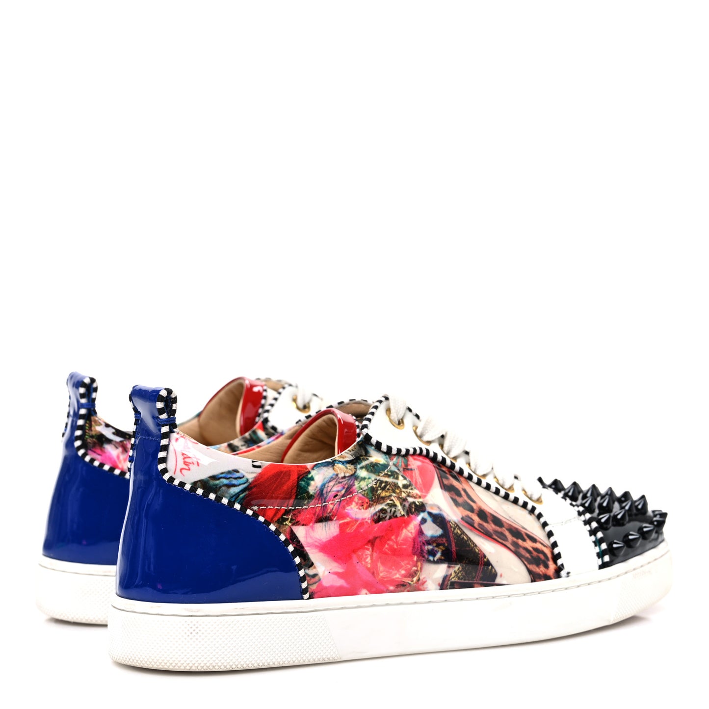 Calfskin Patent Womens Louis Junior Spikes Vieria Orlato Flat Sneakers 36.5 Version Multicolor
