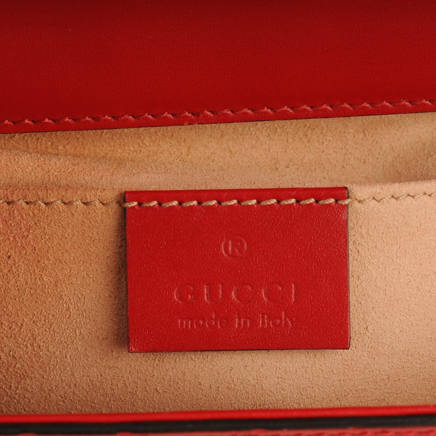 Guccissima Small Padlock Shoulder Bag Hibiscus Red