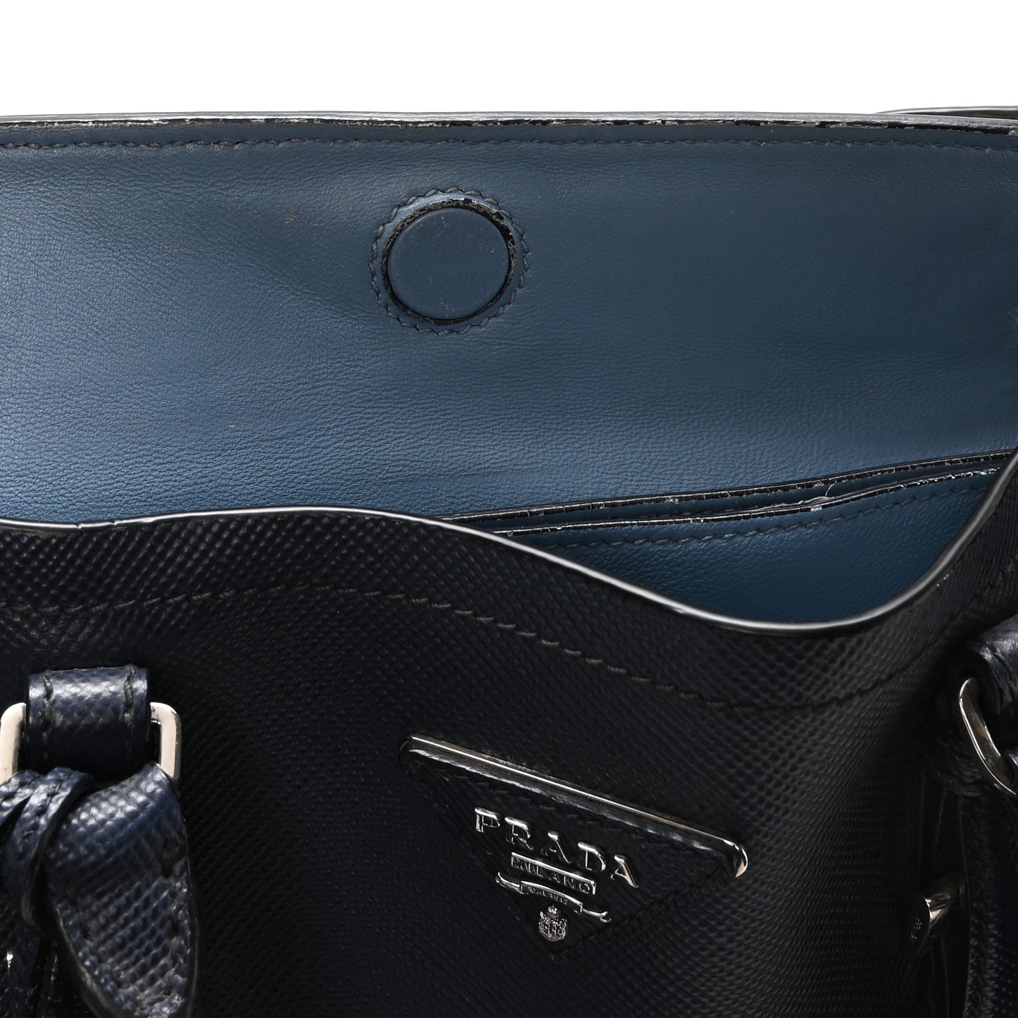 Saffiano Cuir Medium Double Handle Tote Baltico Astrale
