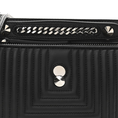 Fendi Shiny Nappa Trapuntata Chain Small DotCom Click Chain Satchel Black 10 of 14