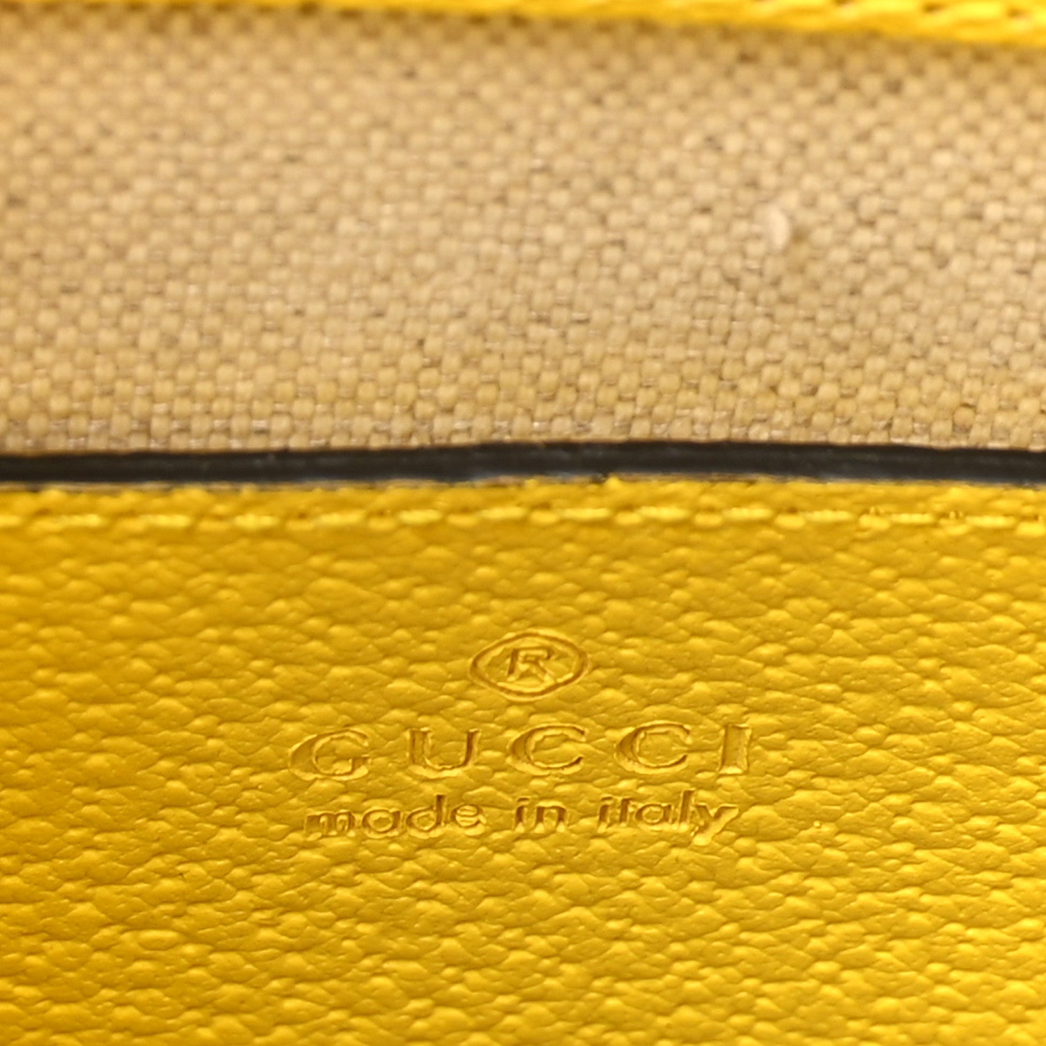 Gucci GG Supreme Monogram Textured Dollar Calfskin Heart Interlocking G Mini Vertical Tote Beige Ebony Harness Brown Yellow 6 of 10