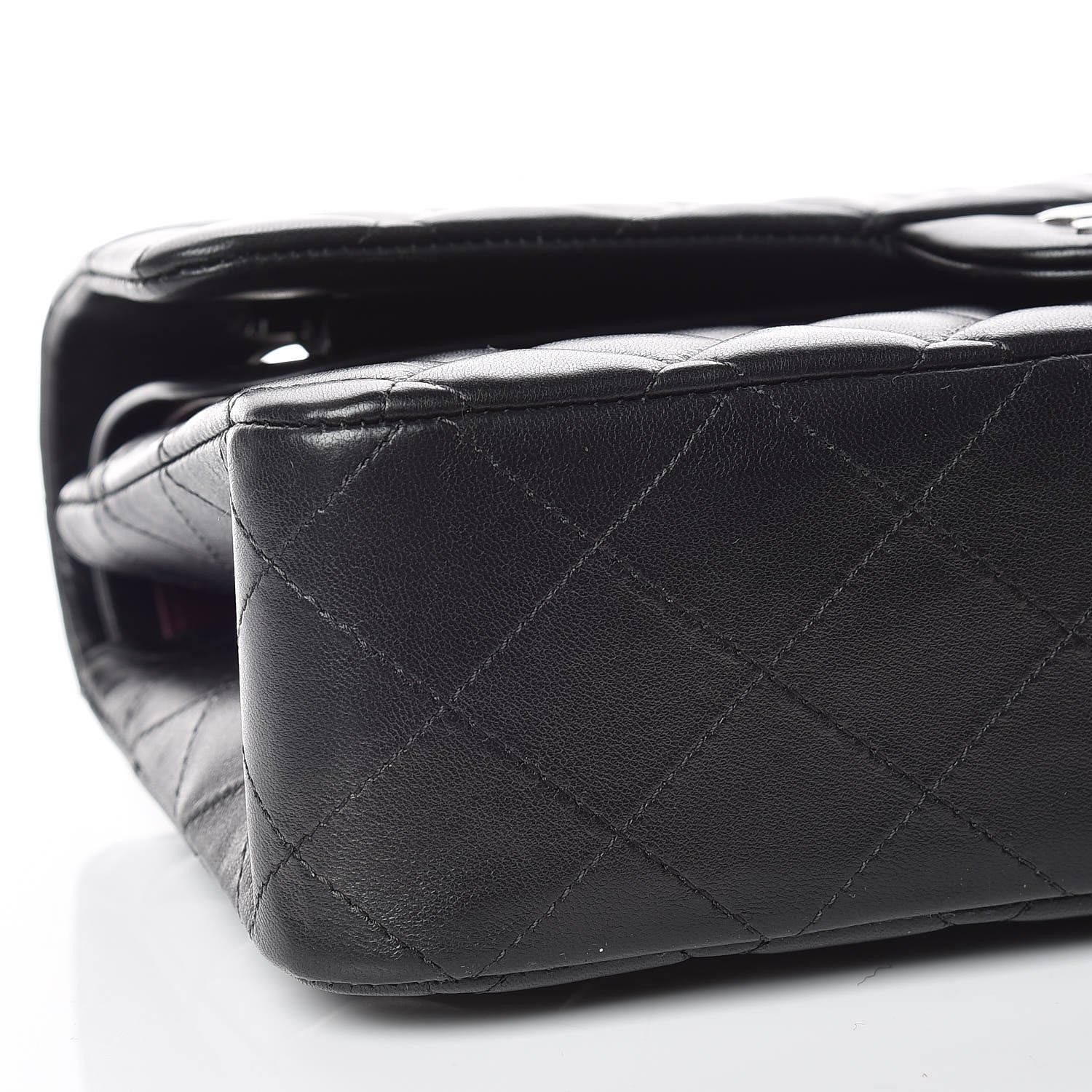 Chanel Lambskin Quilted Medium Double Flap Black 8 of 9