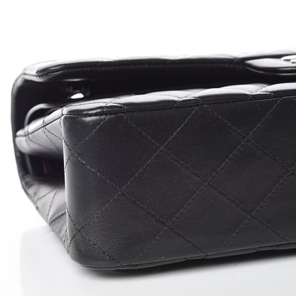 Chanel Lambskin Quilted Medium Double Flap Black 8 of 9