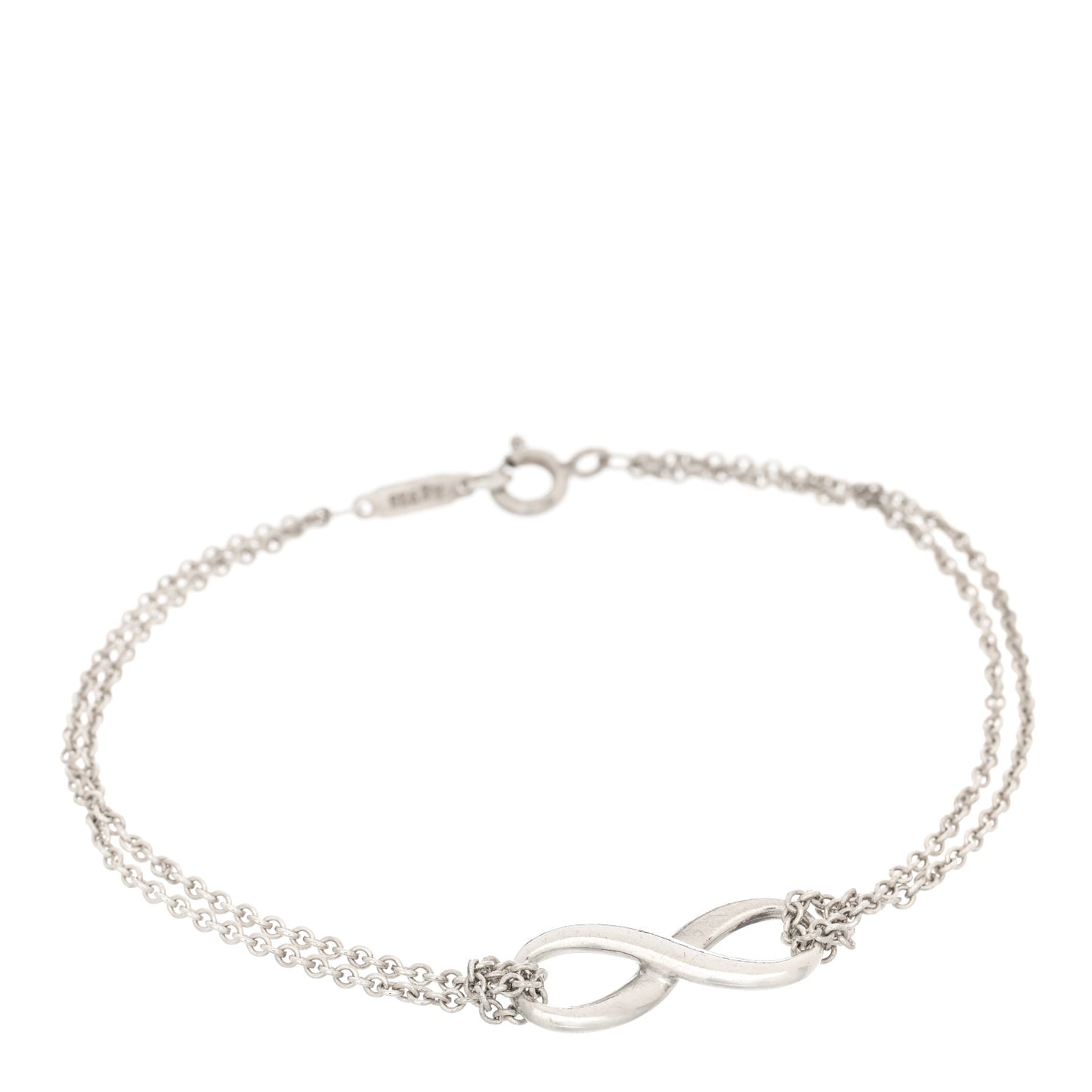 Sterling Silver Infinity Double Chain Bracelet