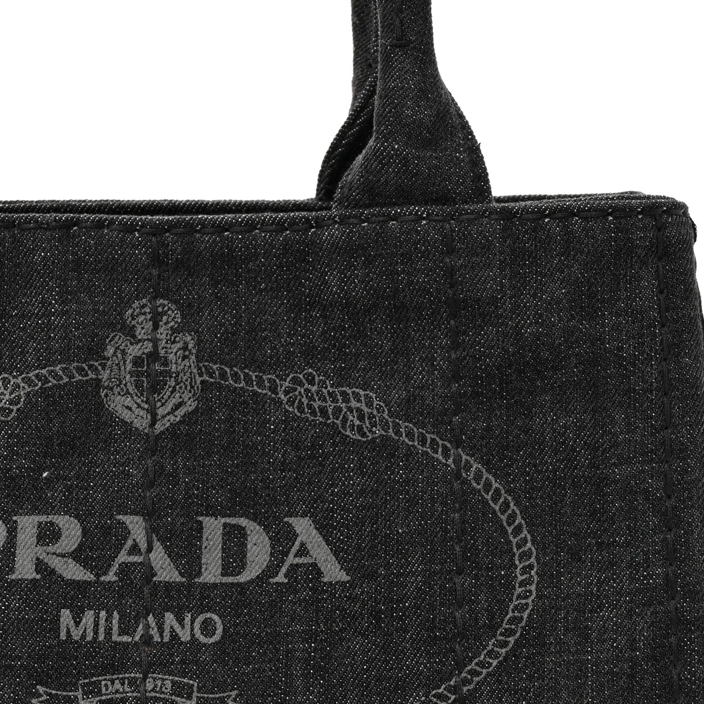 Denim Small Logo Tote Black
