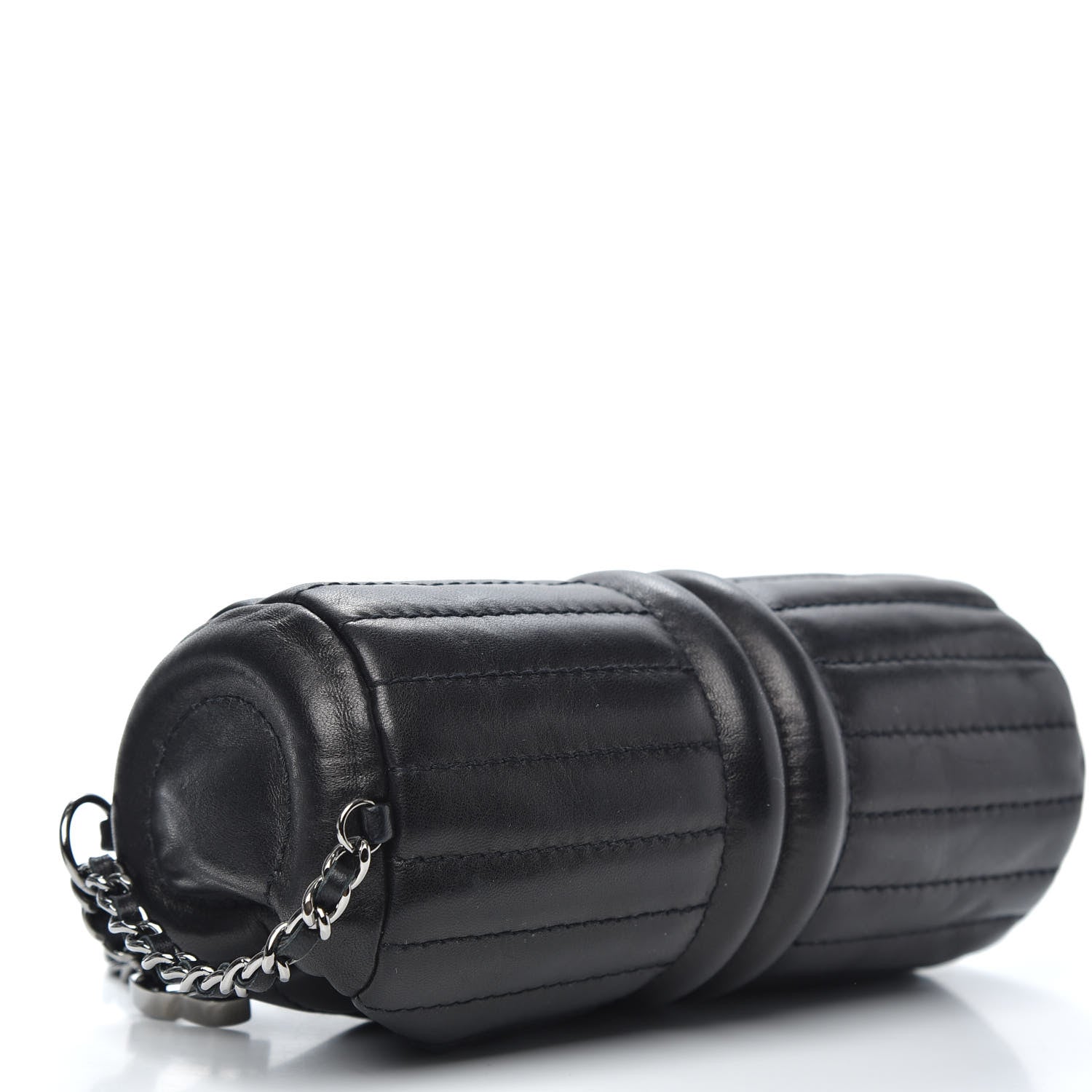 Chanel Lambskin Horizontal Quilt Pochette Black 4 of 10