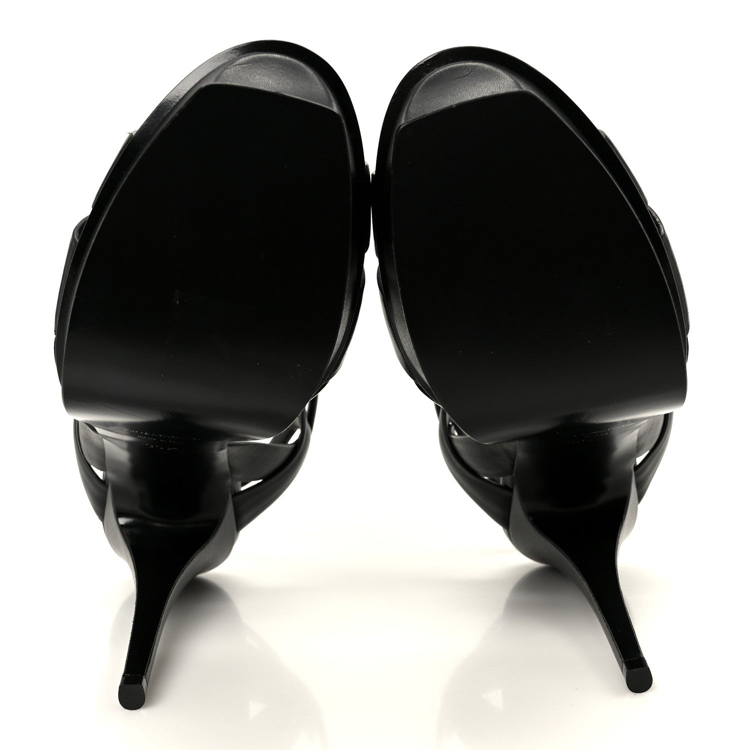 Saint Laurent Calfskin Tribute 105 Platform Sandals 39.5 Black 6 of 10