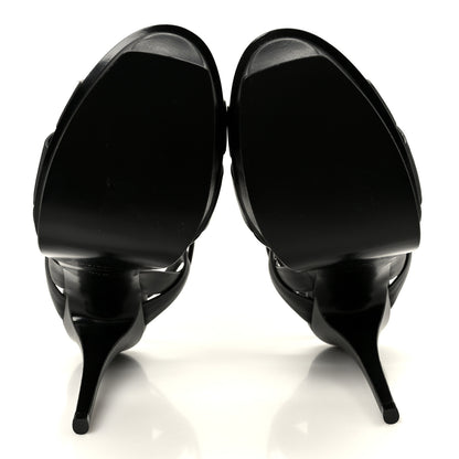 Saint Laurent Calfskin Tribute 105 Platform Sandals 39.5 Black 6 of 10