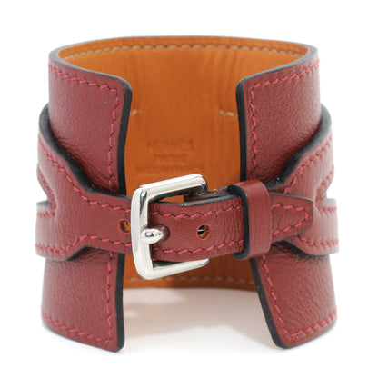 Hermes Swift Leather Alma Cuff Rouge H 3 of 8
