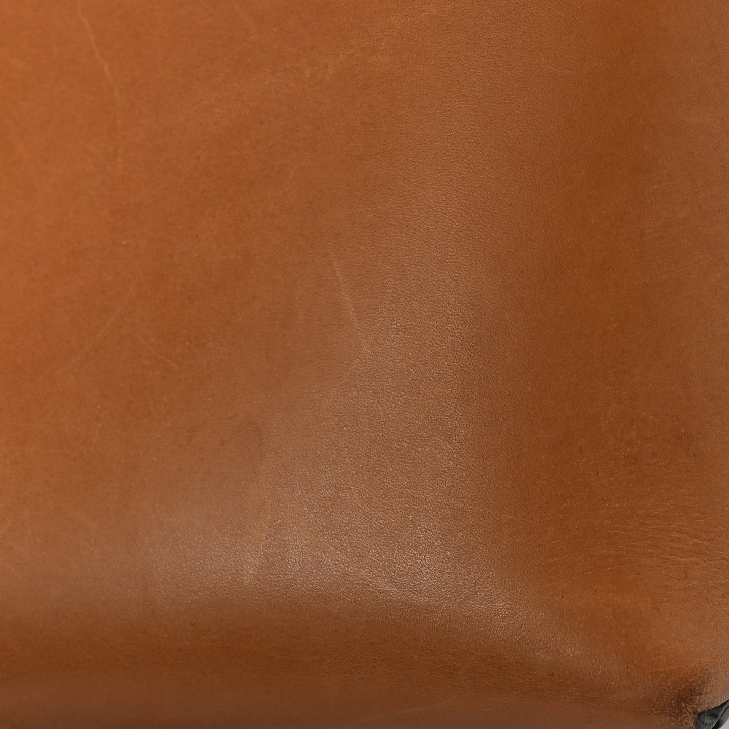 Calfskin Double Handle Square Tote Camel Capri Blue