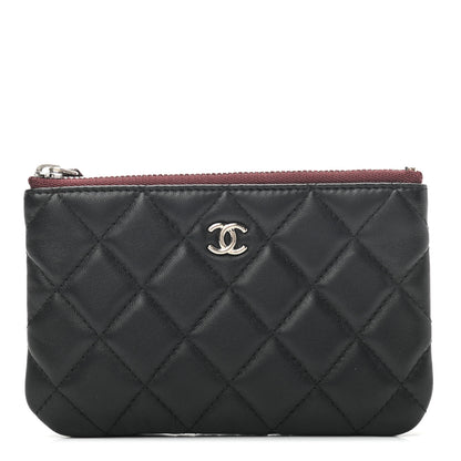 Chanel Lambskin Quilted Small Cosmetic Case Black 1 of 7
