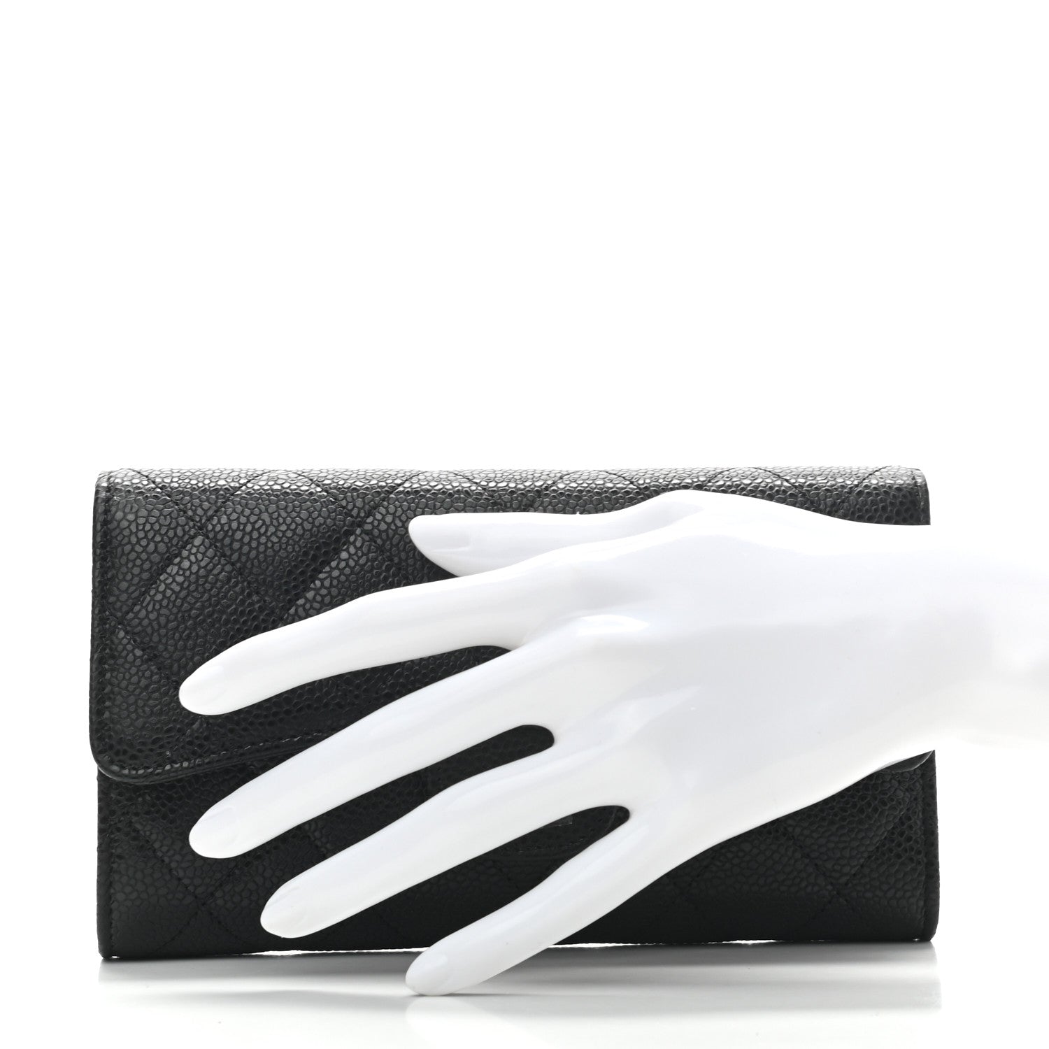 Chanel Caviar Quilted Large Flap Wallet Black 2 of 9