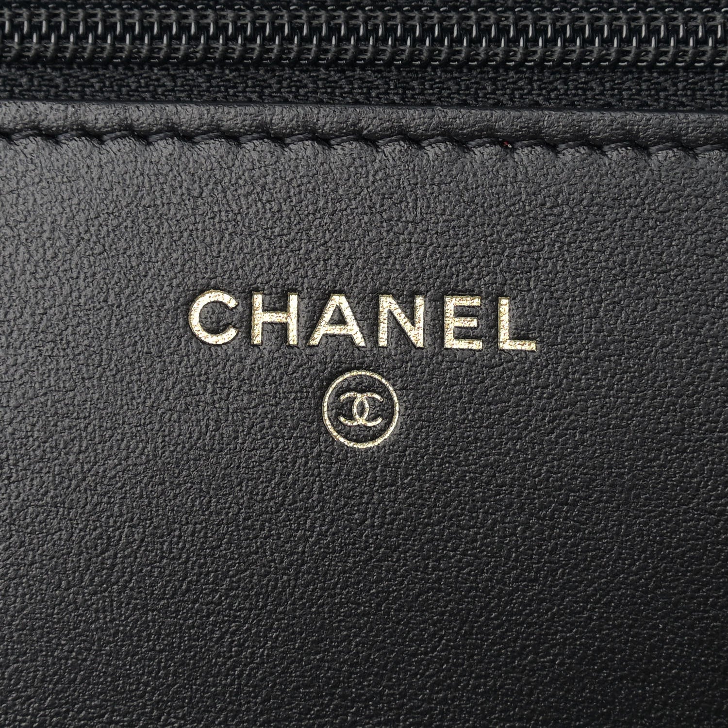 Chanel Shiny Aged Calfskin Quilted CC Wallet On Chain WOC Black 6 of 9