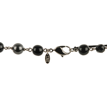 Chanel Ruthenium Beaded CC Long Necklace Black 5 of 5